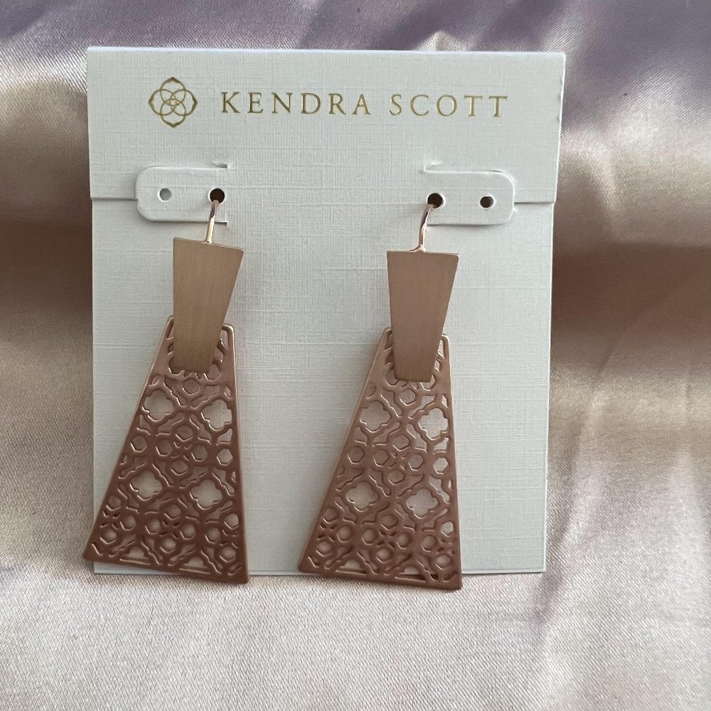 Kendra Scott Kase Rose Gold Fringe Earrings